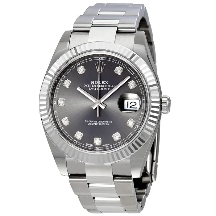 Rolex Datejust 41 Rhodium Diamond Dial Automatic Men’s Watch 126334RDOWatch